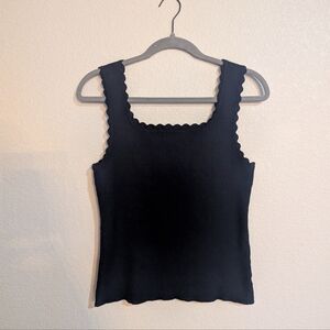 Skies Are Blue Scalloped Tank